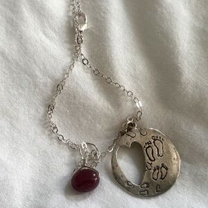 Sundance Everlasting Love Necklace Ruby July Birthstone